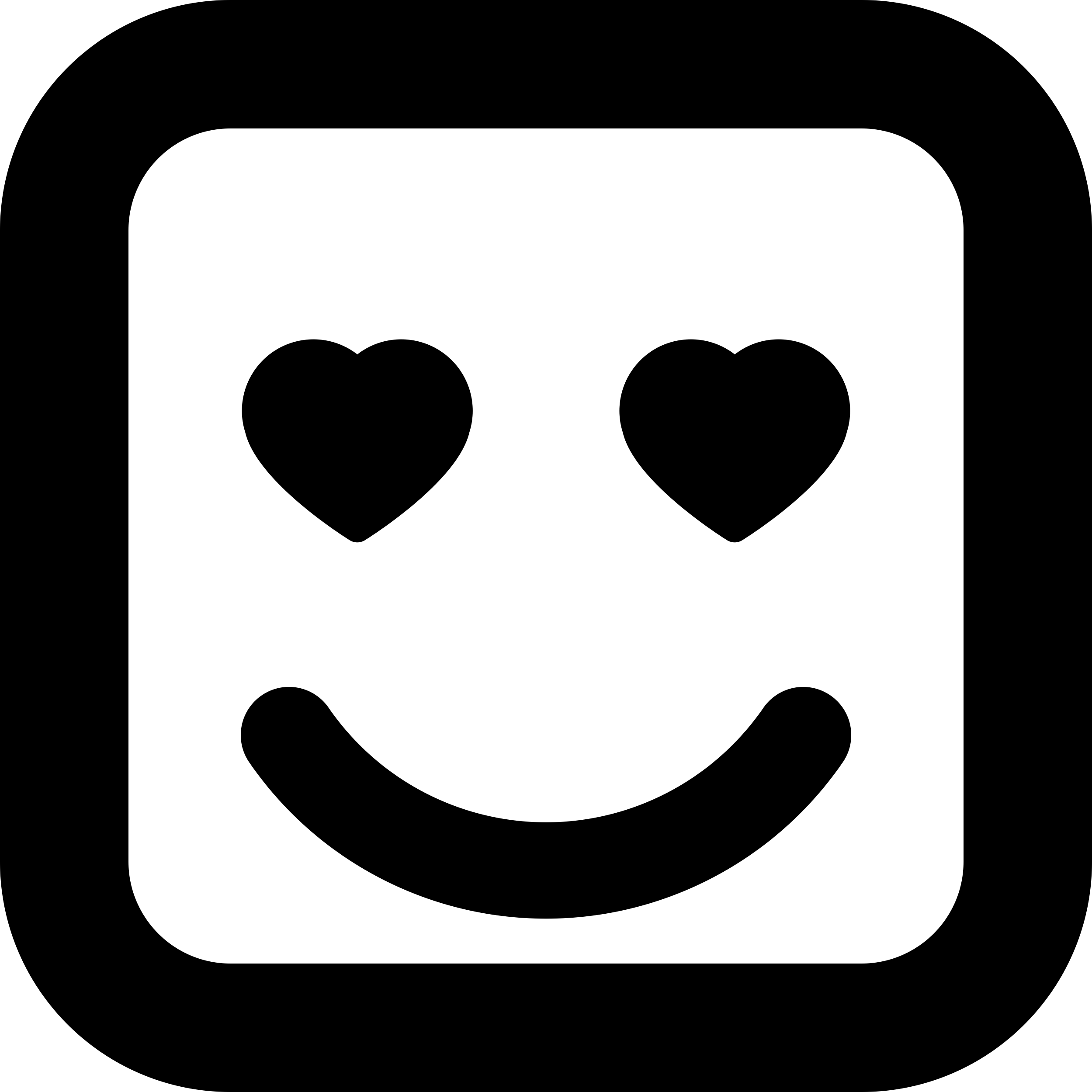 Emoticon In Love Of Square Face Shape Stencil Svg Design File Free Vectors